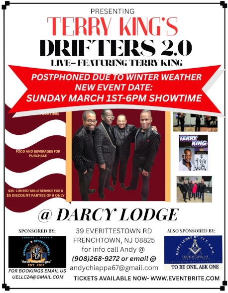 Upwards Entertainment LLC presents Terry King's Drifters 2.0 Featuring Terry King